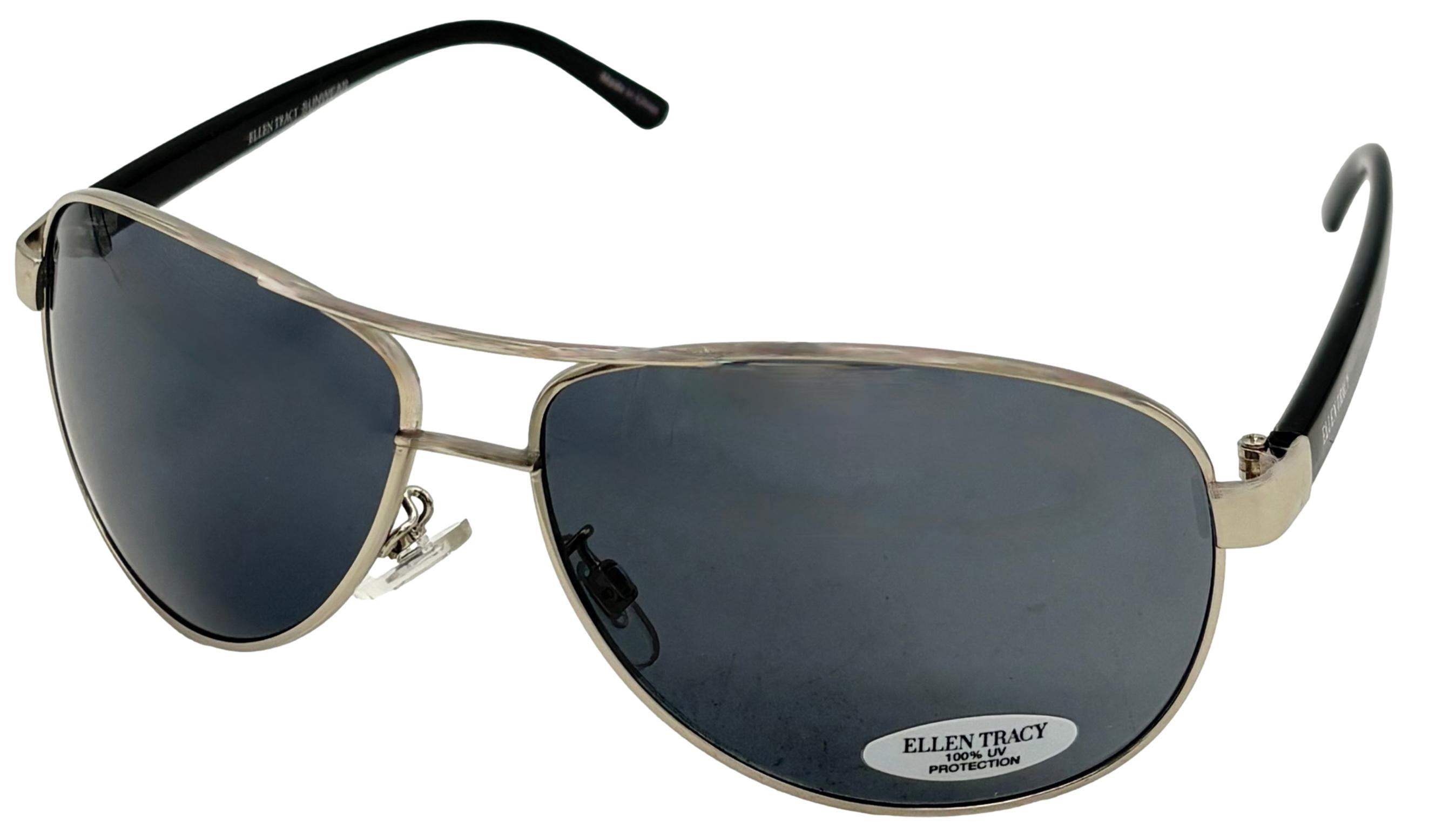 Ellen Tracy Smoke Lens Aviator Sunglasses with Gunmetal Frame Aviator M/L Rx - Gunmetal – Shady Rays® | Polarized Sunglasses main image 4