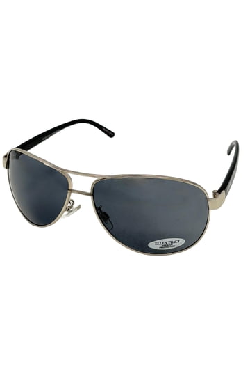 Ellen Tracy Smoke Lens Aviator Sunglasses with Gunmetal Frame Ellen Tracy Womens Black Metal Aviator Sunglass, Gradient  main image 2