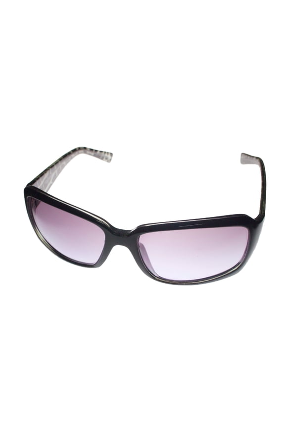 Womens Sunglass Black Plastic Rectangle, Smoke Gradient Lens ET500 1