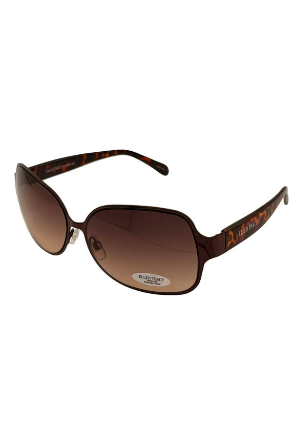 Womens Sunglass ET 509 1 Combo Rectangle Brown Demi Amber