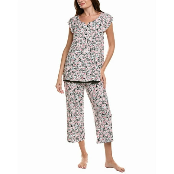 Ellen Tracy womens  2pc Pajama Set, l, White