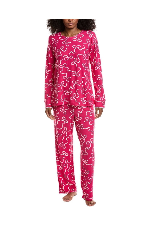 womens 2pc Pajama Set, s, Pink