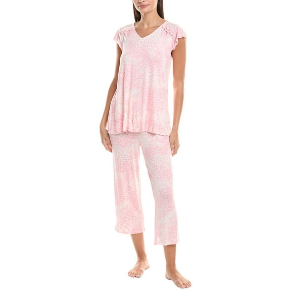Ellen Tracy womens 2pc Top & Pant Pajama Set, m, Pink