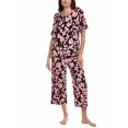 thumbnail image 1 of Ellen Tracy womens  2pc Wide Leg Pajama Set, s, Black, 1 of 3