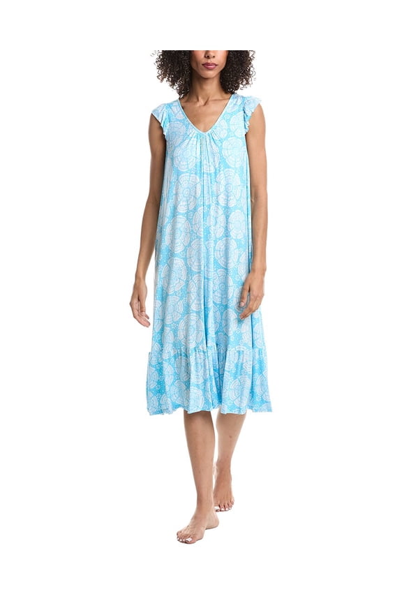 womens Midi Gown, XL, Blue