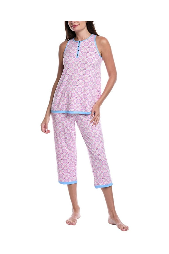 womens Natori Eden Caftan, l, Pink