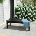 thumbnail image 1 of Costaelm Paradise HDPE Poly Plastic Backless Outdoor Bench, Black, 1 of 5