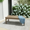 thumbnail image 1 of Costaelm Paradise HDPE Poly Plastic Backless Outdoor Bench, Weathered Wood, 1 of 5