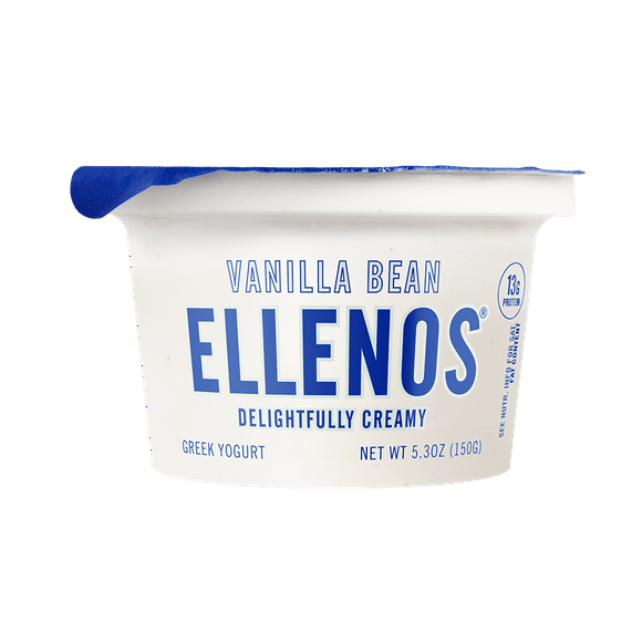 Ellenos, Whole Milk Greek Yogurt, Vanilla Bean, 5.3 oz, 1 Count