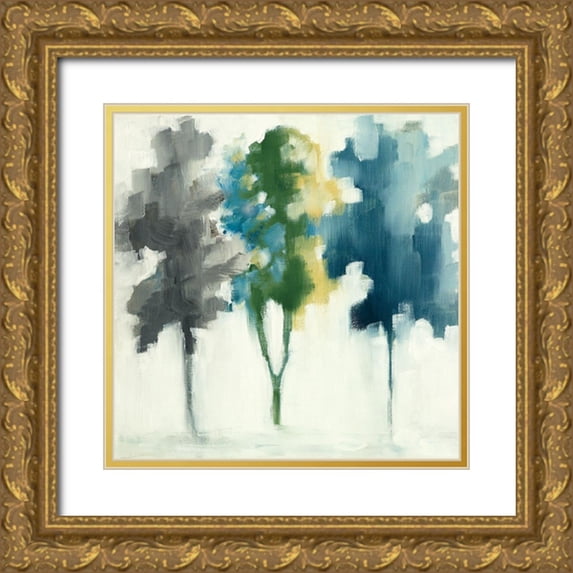 Ellens, Jacqueline 12x12 Gold Ornate Wood Framed with Double Matting Museum Art Print Titled - Trees III