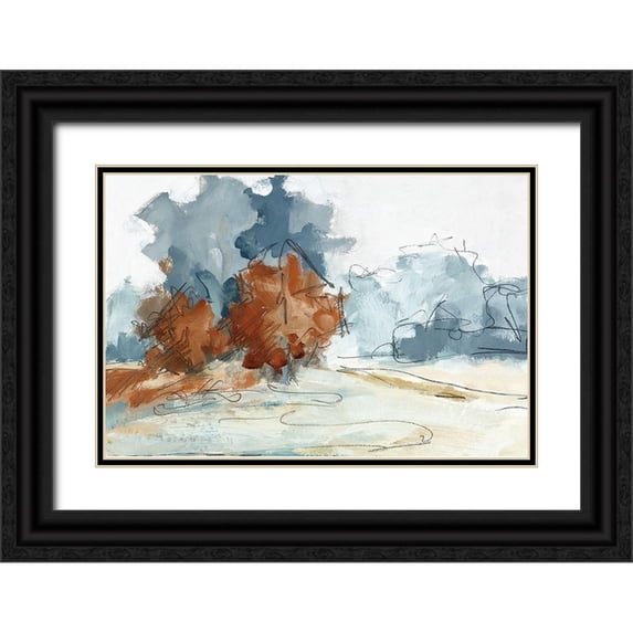Ellens, Jacqueline 18x13 Black Ornate Wood Framed with Double Matting Museum Art Print Titled - Backroads V