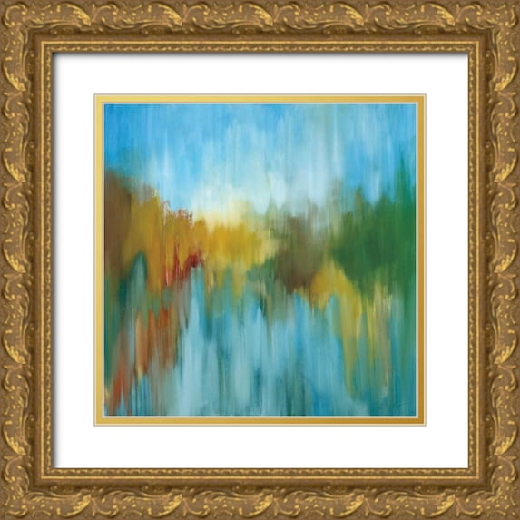 Ellens, Jacqueline 20x20 Gold Ornate Wood Framed with Double Matting Museum Art Print Titled - Shades of Summer