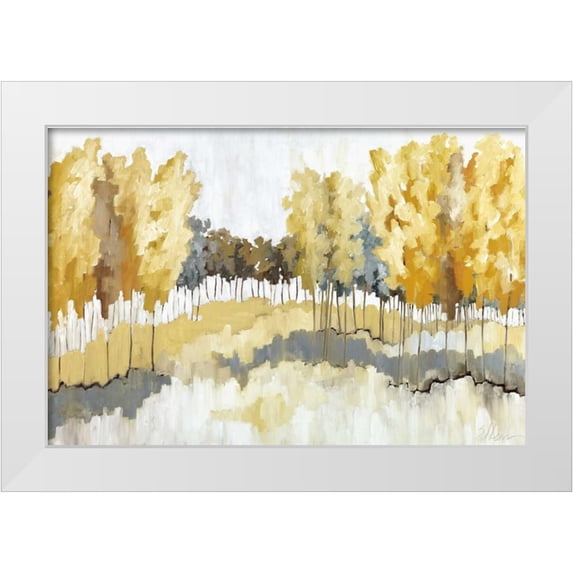 Ellens, Jacqueline 32x23 White Modern Wood Framed Museum Art Print Titled - Grasslands