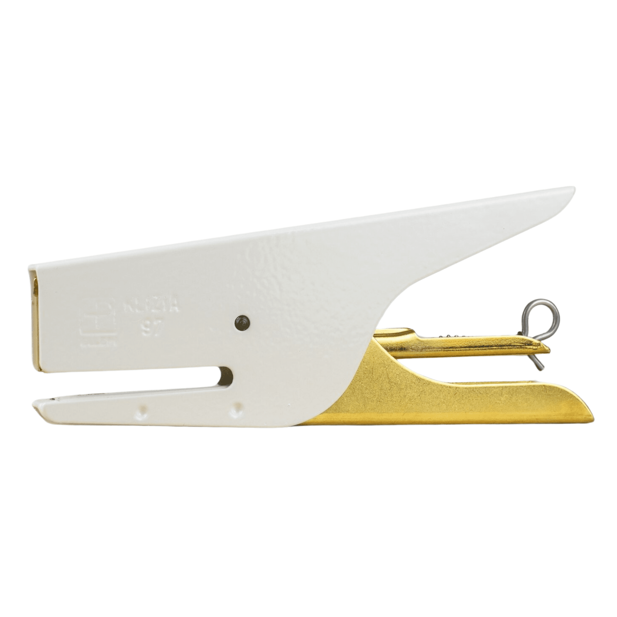 Ellepi Klizia 97 Stapler with Mini Staples [Gold Finish]: 1 stapler / 1 pack of staples (White) 1-pack