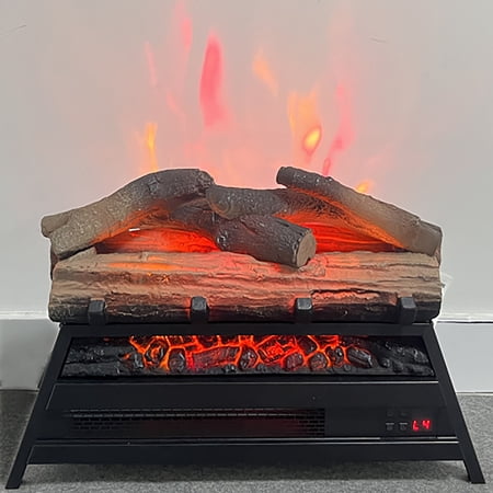 Elleree 23 Inch 1500W 5000 BTU Electric Fireplace Heater for Indoor Use,with Remote Control &Adjustable Thermostat,3D Flame