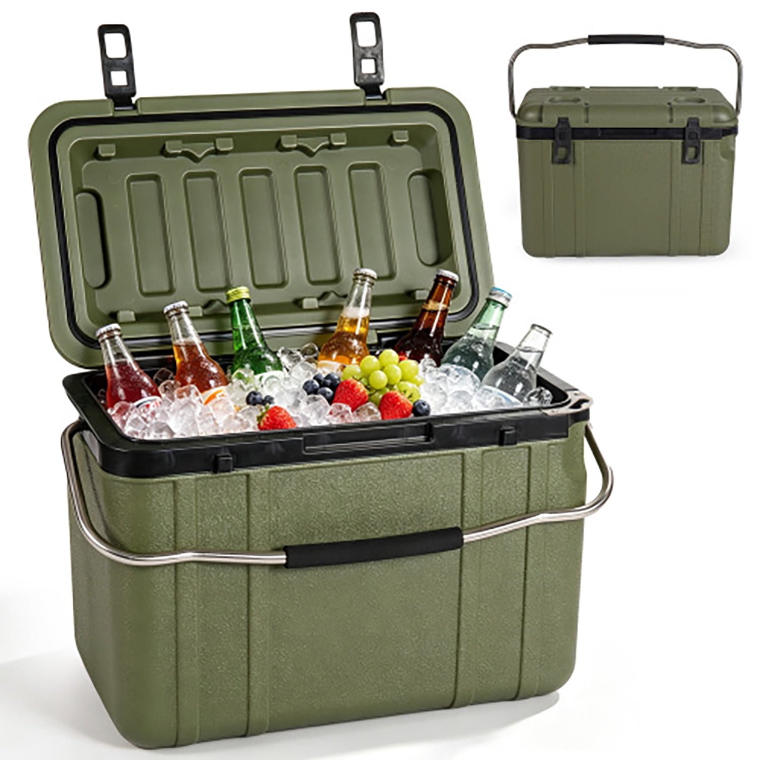 Elleree Caja Hielera Rotomoldeada 25 Cuartos, Aislada con Retención de Hielo 5-7 Días para Camping, Tailgating, Playa