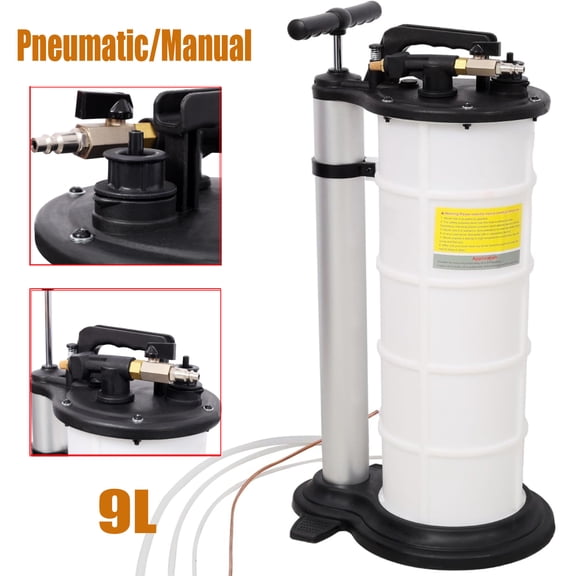 Elleree 9L Pneumatic/Manual Oil Extractor Pump for Oil ChangeVacuum Fluid Pump for Automotive Boat Marine Jetski ect.