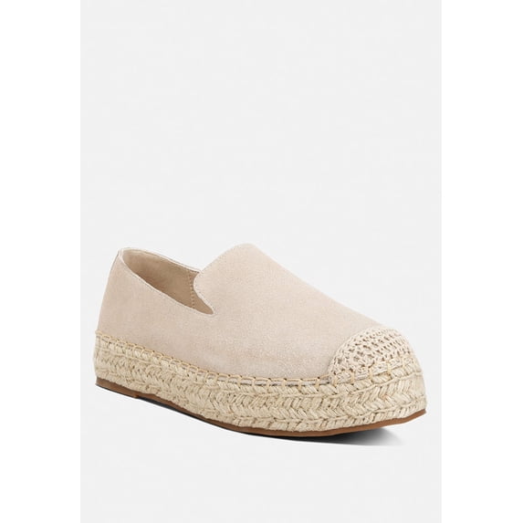 Ellerie Soft Suede Flatform Heel Espadrilles