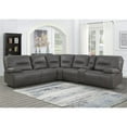 thumbnail image 1 of Ellery Charcoal Faux Leather 6-Piece Power Reclining Sectional, 1 of 4
