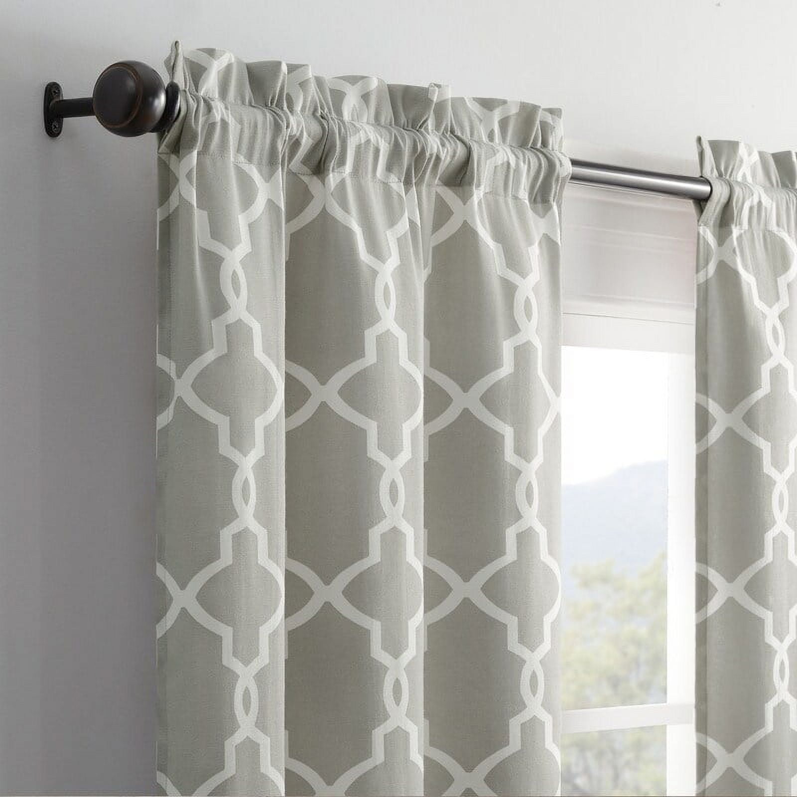 Ellery Homestyles Pairs to Go Vickery Printed Trellis Rod Pocket Window