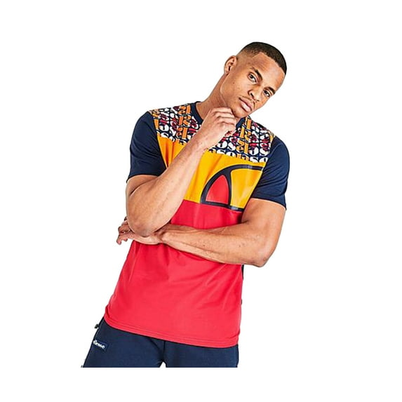 Ellesse Cirillo Colorblocked T Mens Active Shirts & Tees Size Xl, Color: Multi-Colored