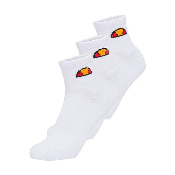 Ellesse Unisex Quarter Socks, 3 Pair - Tallo, Ankle Socks, Logo White 41-46 (Uk 7-11)