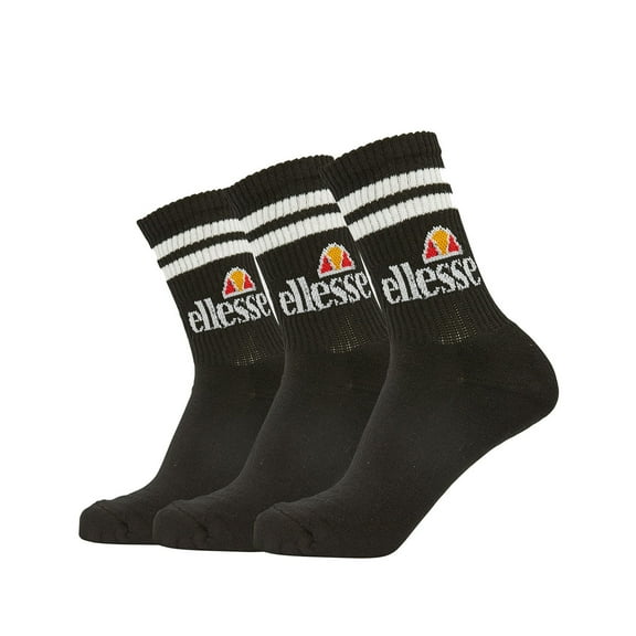 Ellesse Unisex Socks Cotton Black 12-14 Uk