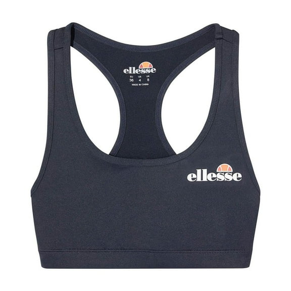 Ellesse Women's Bra Top Sostino - Bustier, Racerback, Logo Print Navy Xs (X-Small)