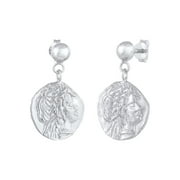Elli by Julie & Grace Coin Earring 925 Silver For Women