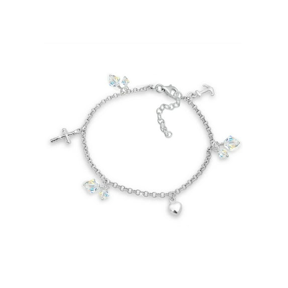 Elli by Julie & Grace Cross Heart Anchor Bracelet For Women from 6.30 Inches