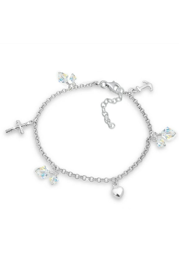 Elli by Julie & Grace Cross Heart Anchor Bracelet For Women from 6.30 Inches