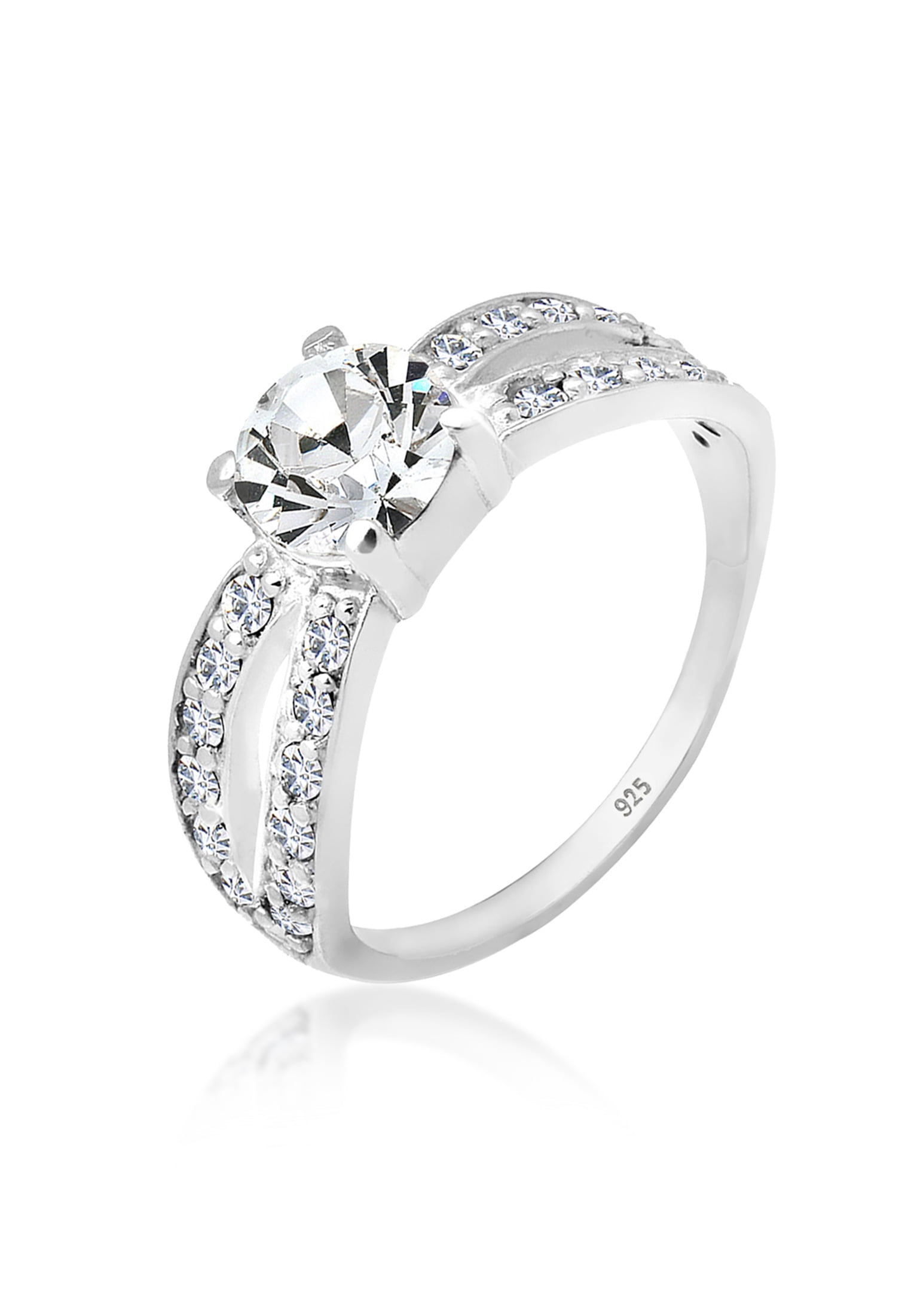 Elli by Julie & Grace Ring Engagement Silver Marquise 925 Crystal Anniversary