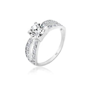 Elli by Julie & Grace Crystal Solitaire Engagement Anniversary Ring 925 Silver