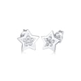 thumbnail image 1 of Elli by Julie & Grace Crystal Star Stud Earring 925 Silver For Women, 1 of 5
