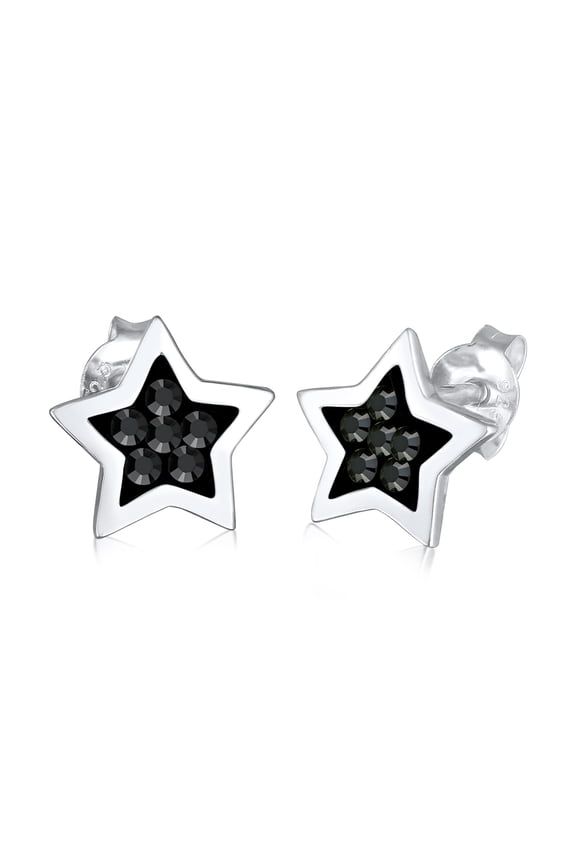 Elli by Julie & Grace Crystal Star Stud Earring 925 Silver For Women