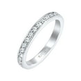 thumbnail image 1 of Elli by Julie & Grace Crystals Women Eternity Engagement Band Wedding Ring 925 Silver Size 5-10, 1 of 5