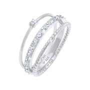 Elli by Julie & Grace Crystals stacking ring set of 3 925 silver