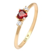 Elli by Julie & Grace Cubic Zirconia Heart Wedding Ring 18kt Gold Over Silver