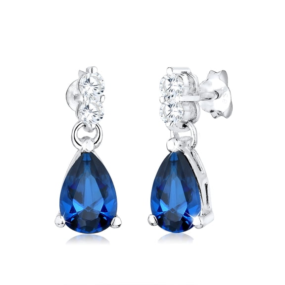 Elli by Julie & Grace Dangling Crystal Drop Cut Earring 925 Silver for Women
