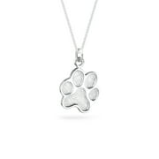 Elli by Julie & Grace Dog Cat Puppy Paw Print Pendant Women Necklace 925 Silver
