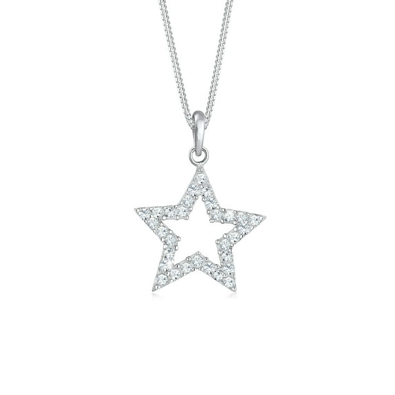 Elli by Julie & Grace Elli by Julie & Grace Crystal Star Pendant Necklace 925 Silver