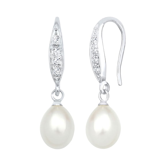 Elli by Julie & Grace Freshwater Pearl Earrings 925 Silver for Women