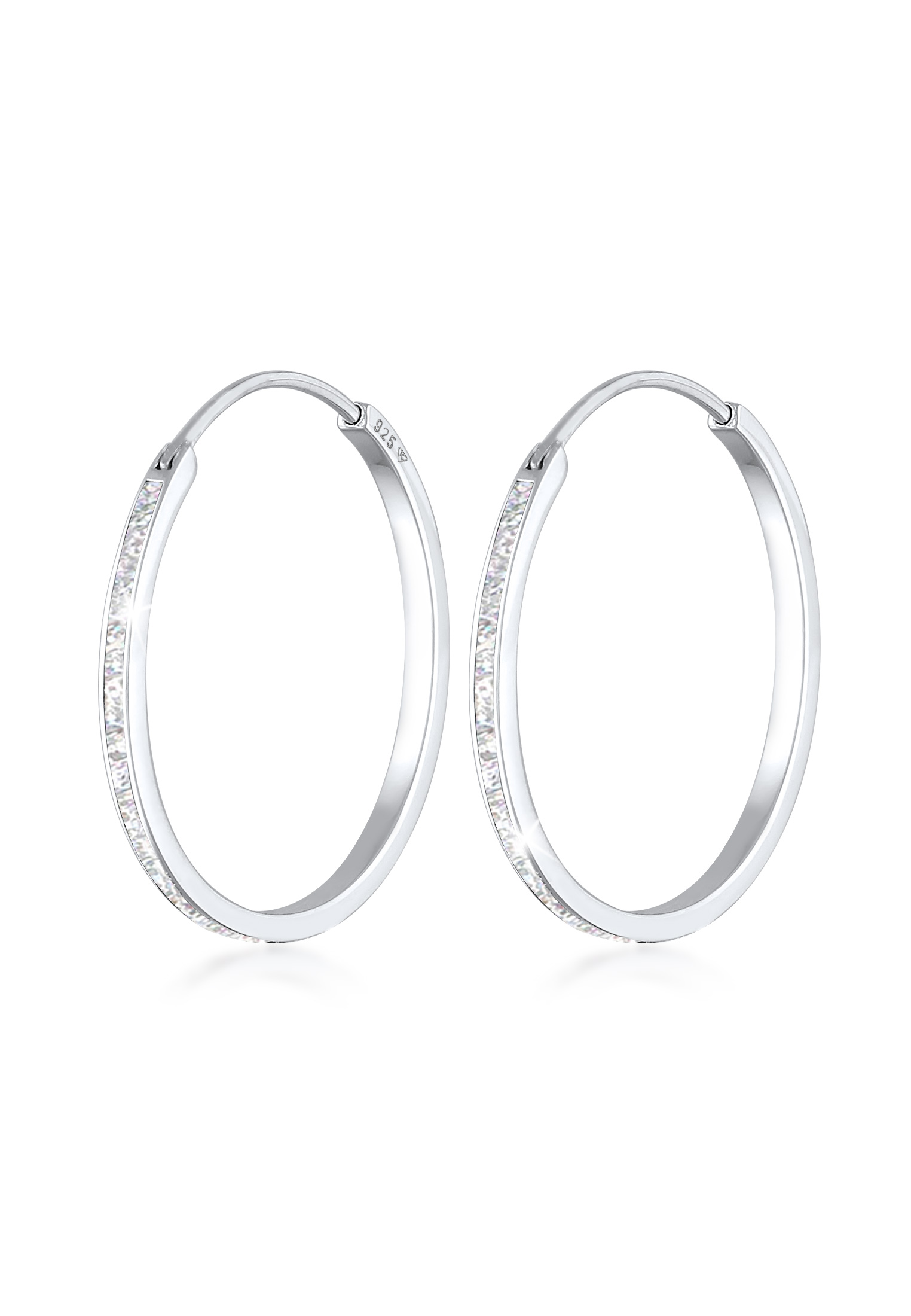 Elli by Julie & Grace Hoop Earrings with Enamel 925 Silver for Women