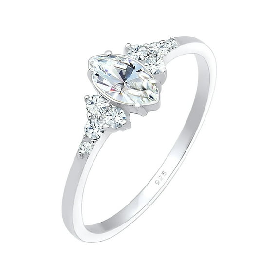 Elli by Julie & Grace Marquise Crystal Engagement Anniversary Ring 925 Silver