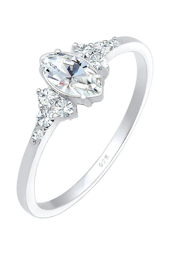 Elli by Julie & Grace Marquise Crystal Engagement Anniversary Ring 925 Silver