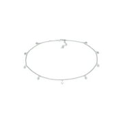 Elli by Julie & Grace Women 14" CZ Cubic Zirconia Choker Necklace 925 Silver
