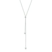 Elli by Julie & Grace Women 18" Y-Style Necklace with Round Ball 925 Silver