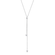 Elli by Julie & Grace Women 18" Y-Style Necklace with Round Ball 925 Silver