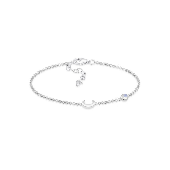 Elli by Julie & Grace Women Moonstone Half Moon Bracelet 6.29-7.87 inch