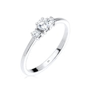 Elli by Julie & Grace Womens Cubic Zirconia Engagement Ring 925 Silver